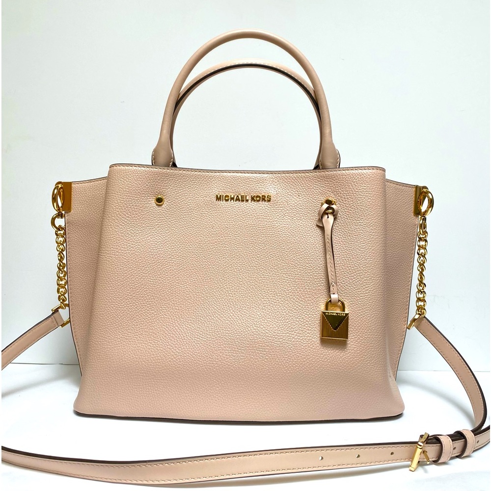 Michael Kors Arielle Pebble leather satchel soft pink